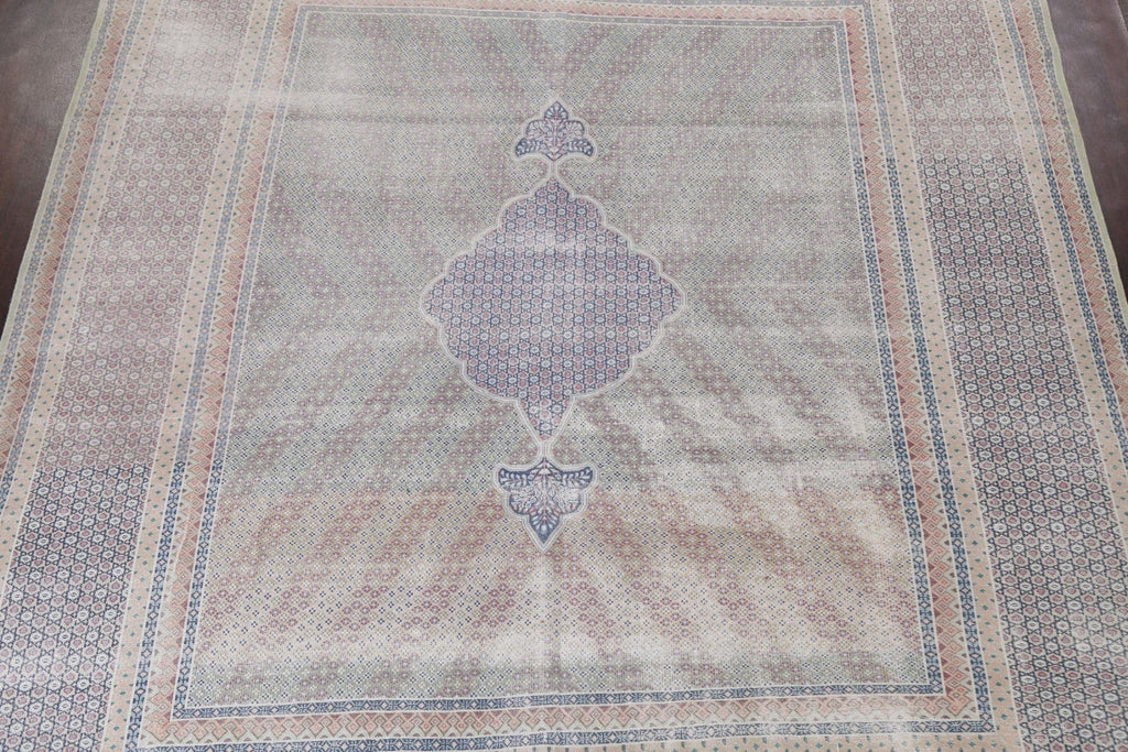 Antique Distressed Kerman Persian Area Rug 10x12