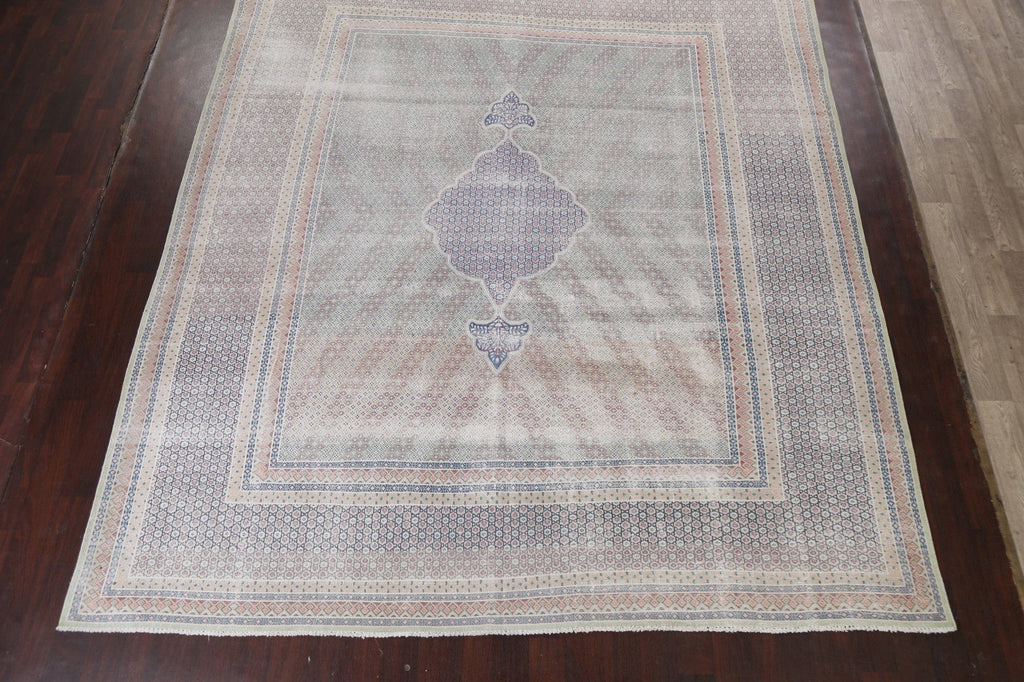 Antique Distressed Kerman Persian Area Rug 10x12