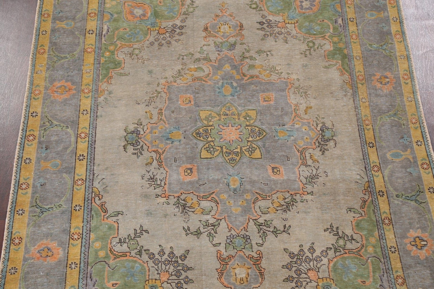 Distressed Tabriz Persian Area Rug 6x10