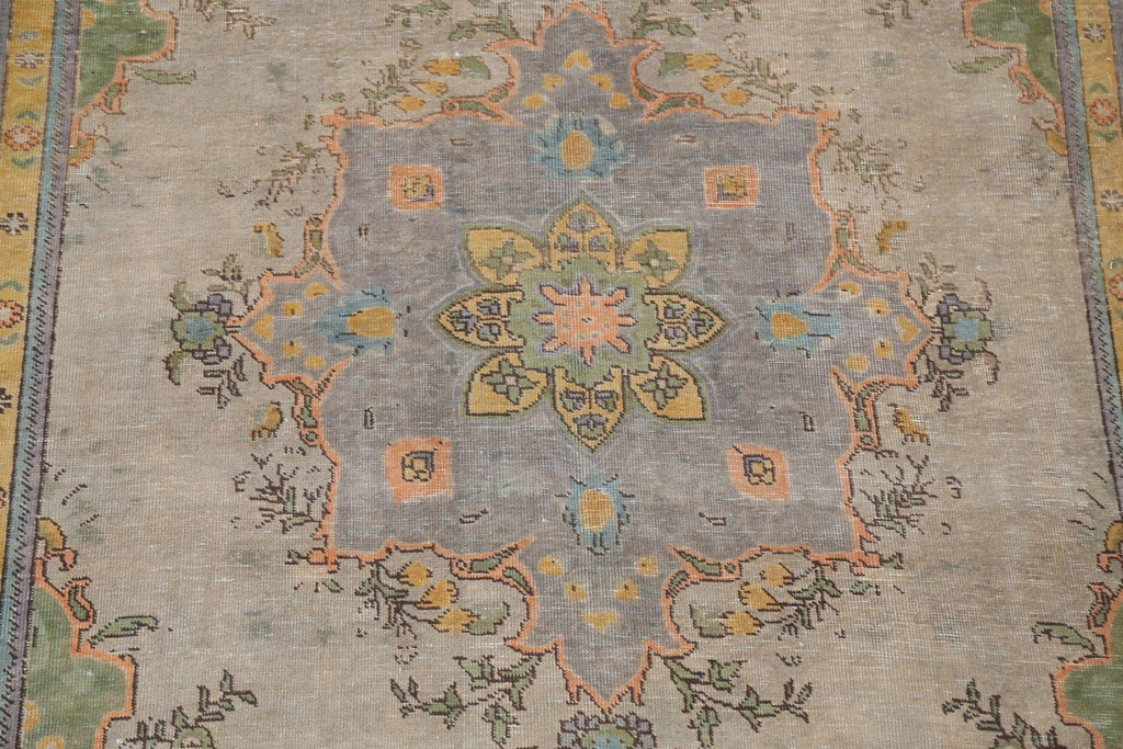 Distressed Tabriz Persian Area Rug 6x10