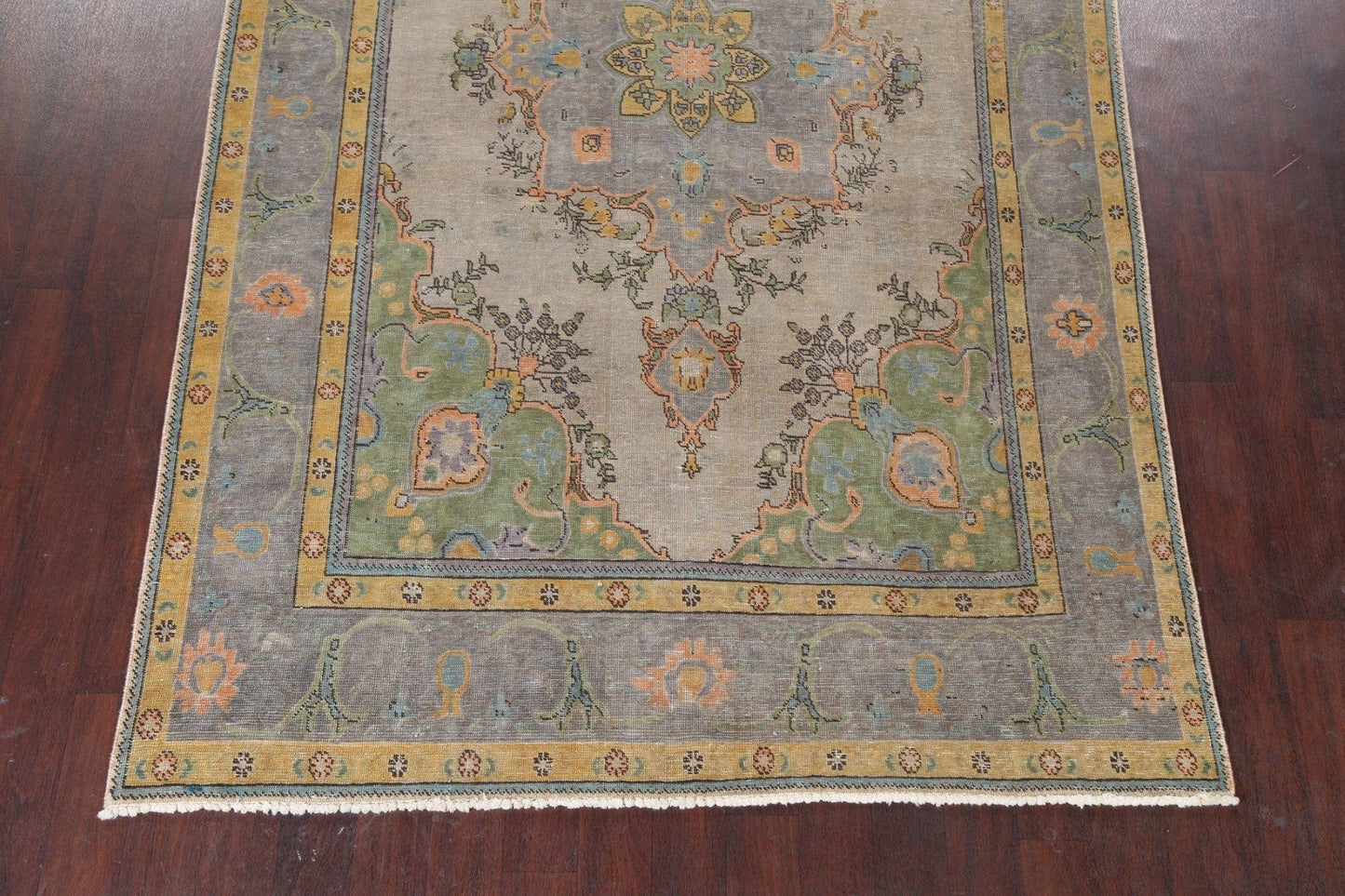 Distressed Tabriz Persian Area Rug 6x10