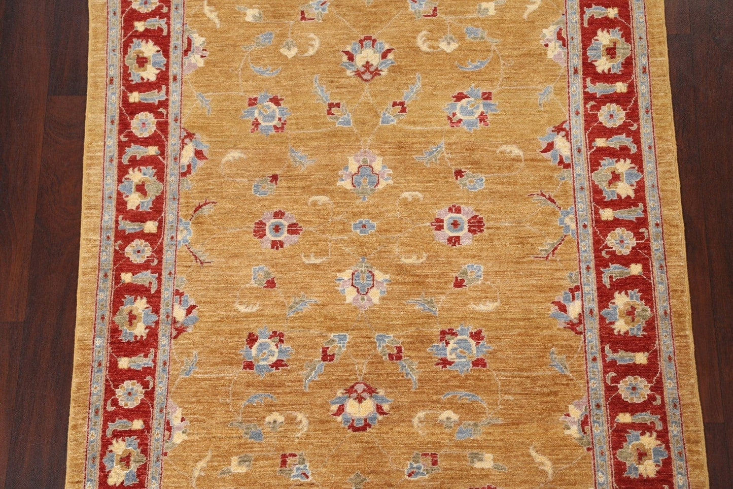 Vegetable Dye Oushak Wool Area Rug 5x6