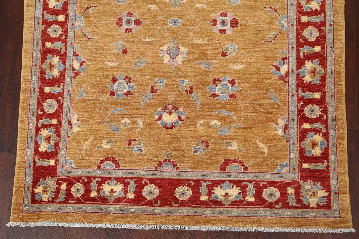 Vegetable Dye Oushak Wool Area Rug 5x6