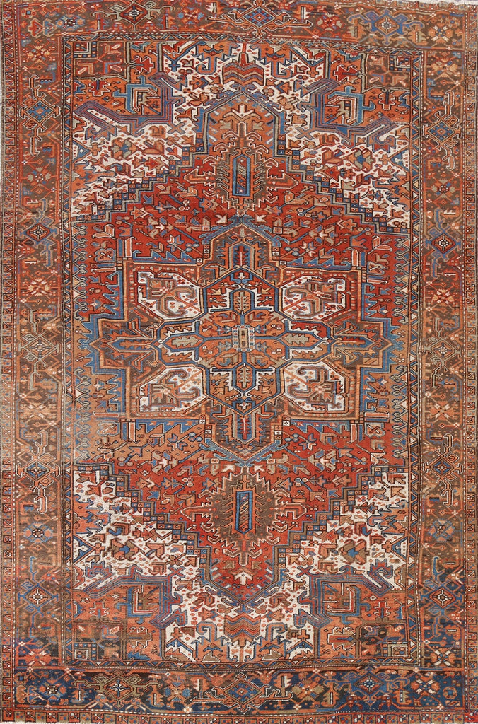 Geometric Heriz Persian Area Rug 8x11