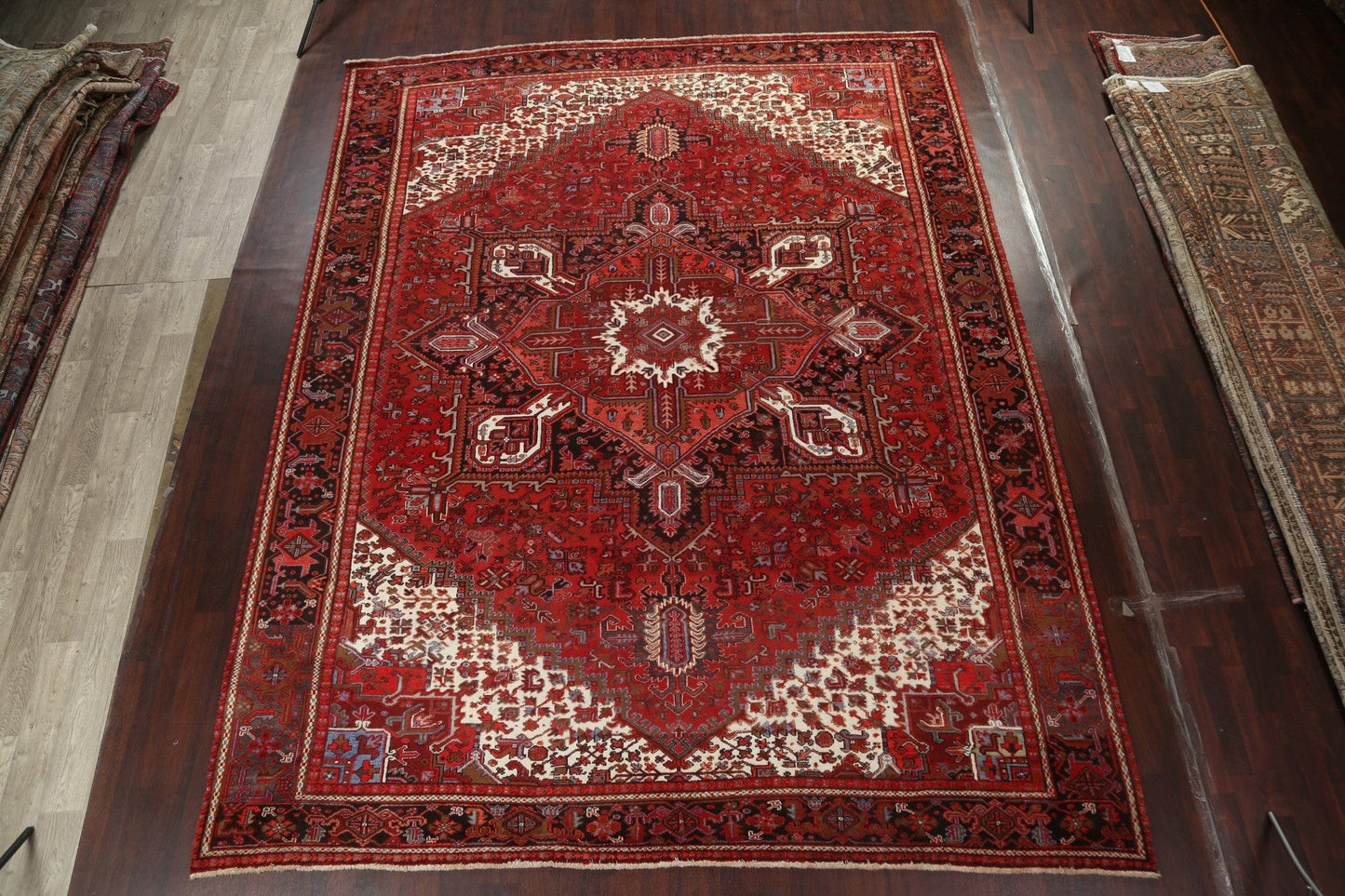 Red Heriz Persian Area Rug 10x13