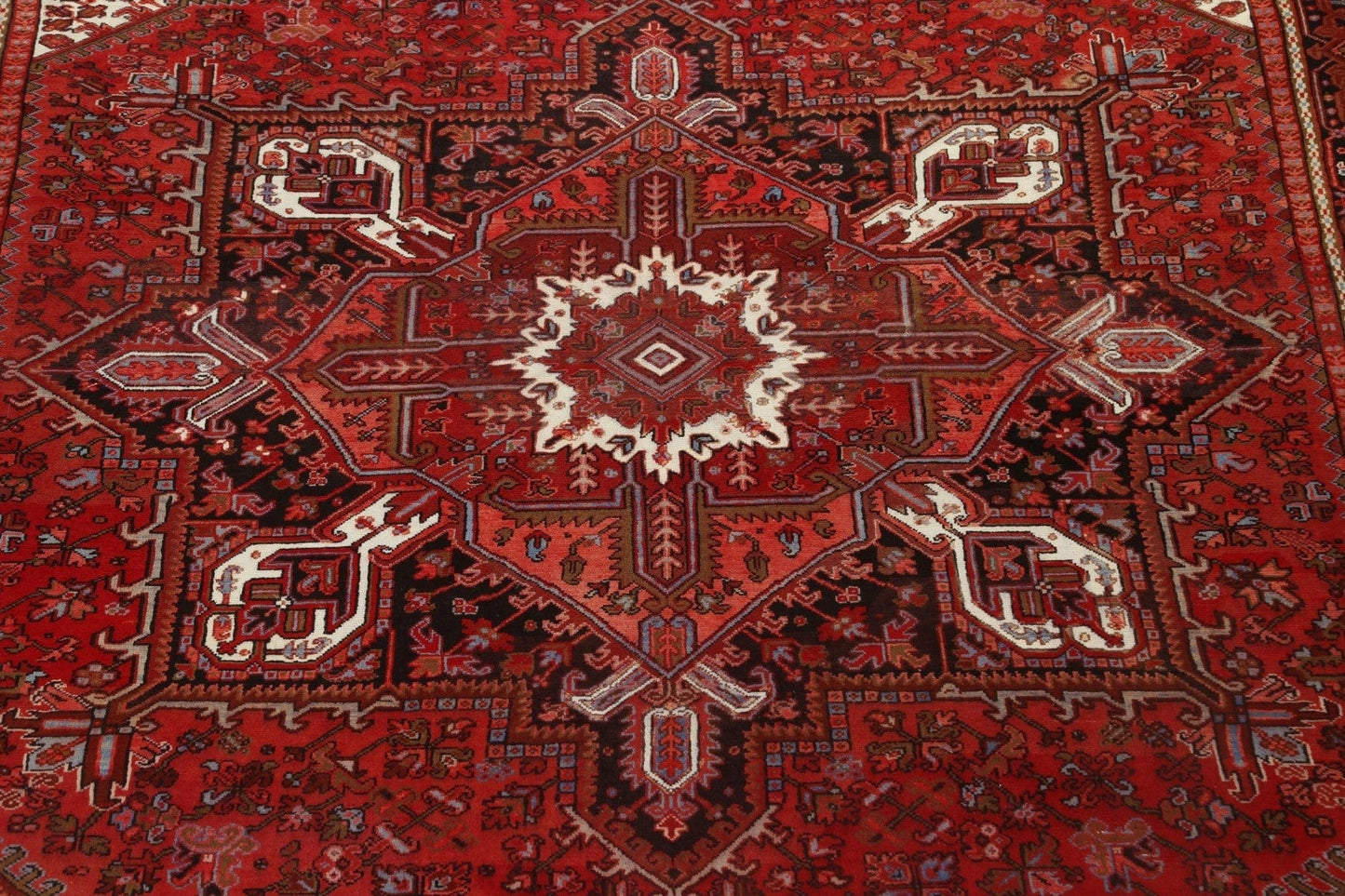 Red Heriz Persian Area Rug 10x13