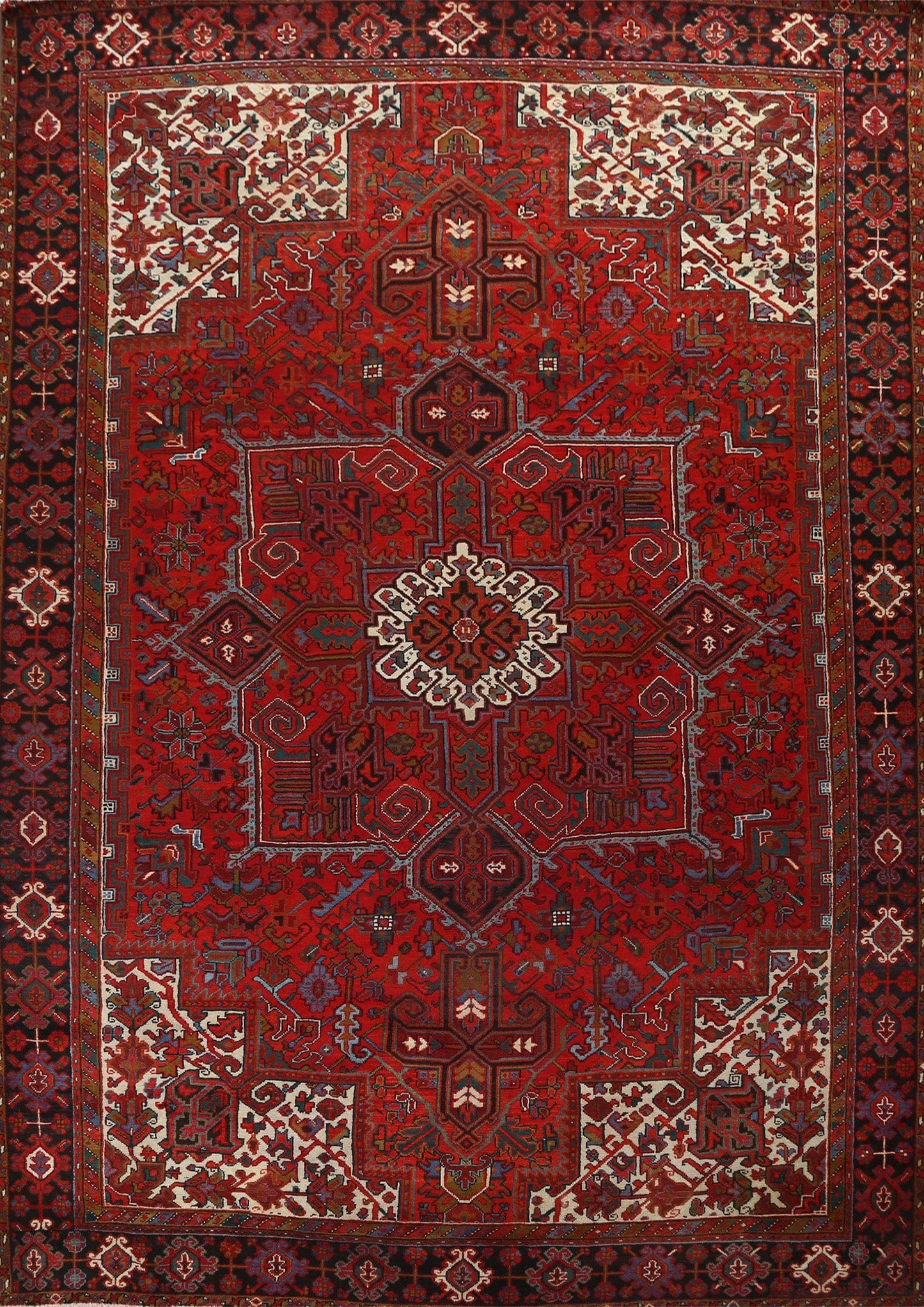 Handmade Heriz Persian Area Rug 10x13