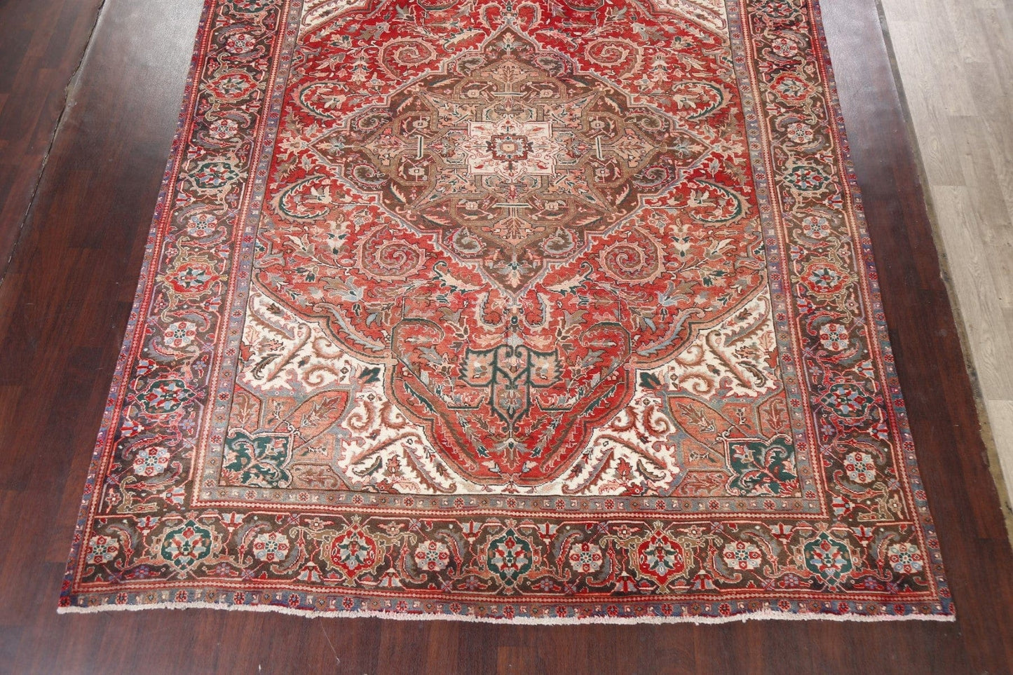 Hand-Knotted Heriz Persian Area Rug 10x13