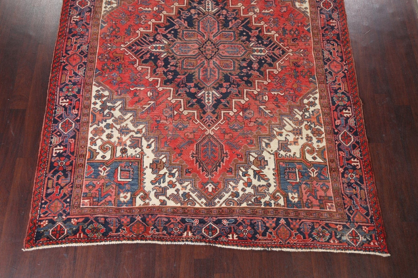 Hand-Knotted Heriz Persian Area Rug 8x11