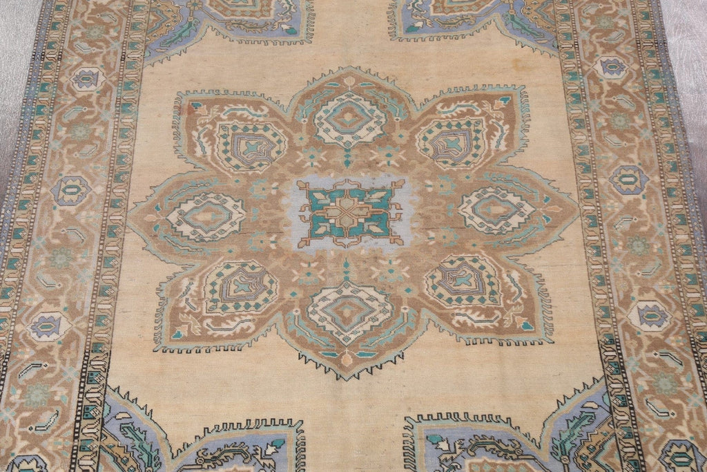 Geometric Heriz Serapi Persian Area Rug 7x10