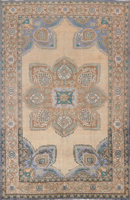 Geometric Heriz Serapi Persian Area Rug 7x10