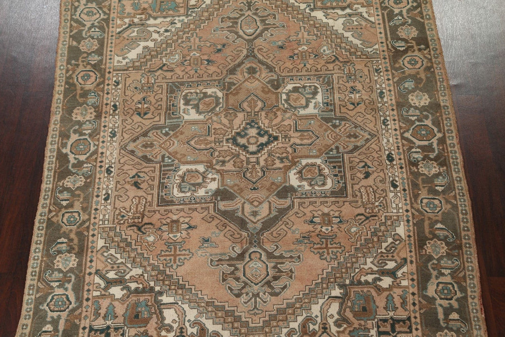 Vintage Heriz Persian Area Rug 7x9