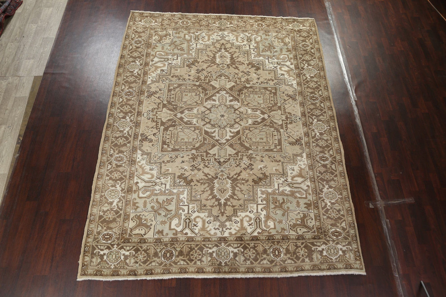 Geometric Heriz Persian Wool Rug 8x11