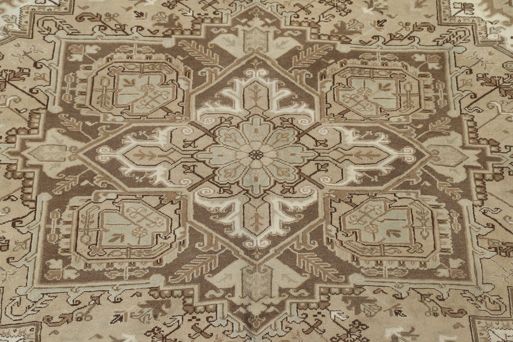 Geometric Heriz Persian Wool Rug 8x11