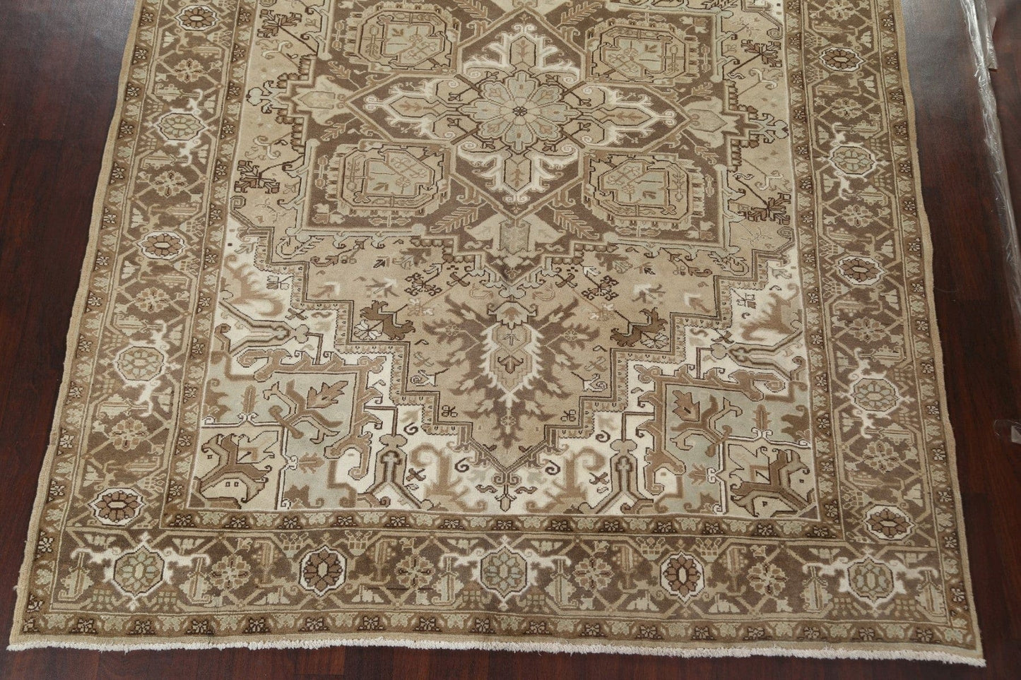 Geometric Heriz Persian Wool Rug 8x11