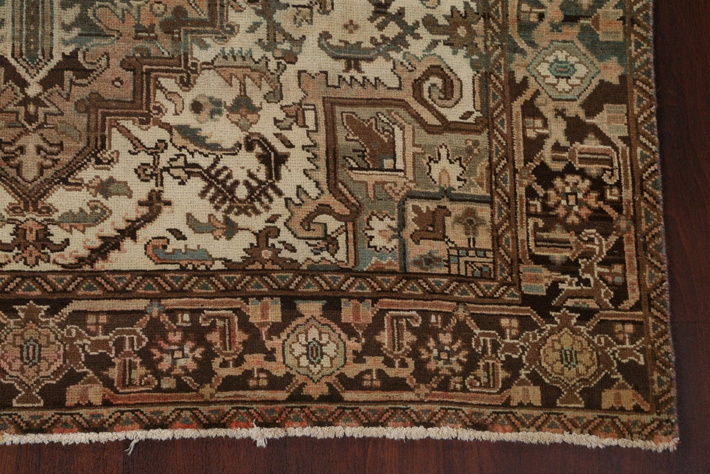 Handmade Heriz Persian Wool Rug 7x9