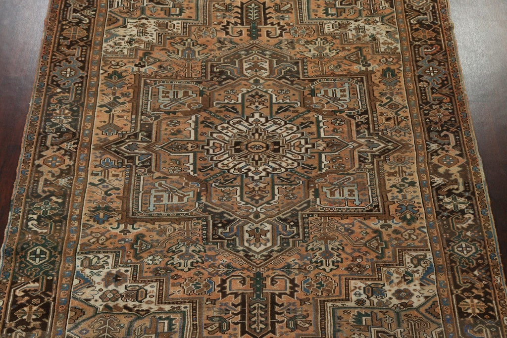 Hand-Knotted Heriz Persian Area Rug 8x11