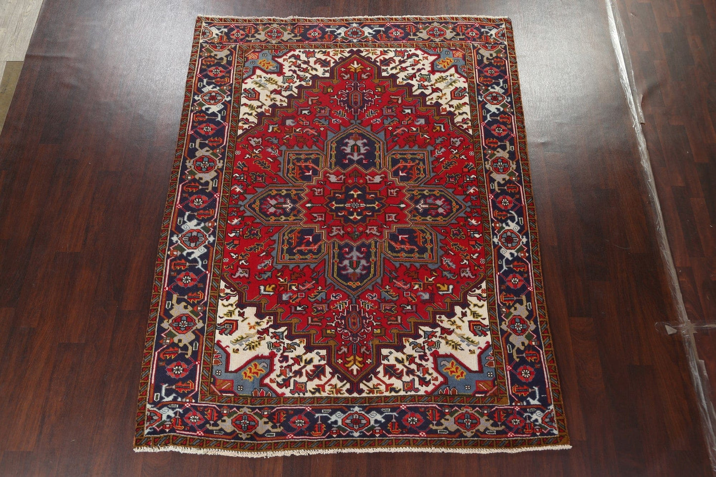 Red Heriz Persian Area Rug 7x9