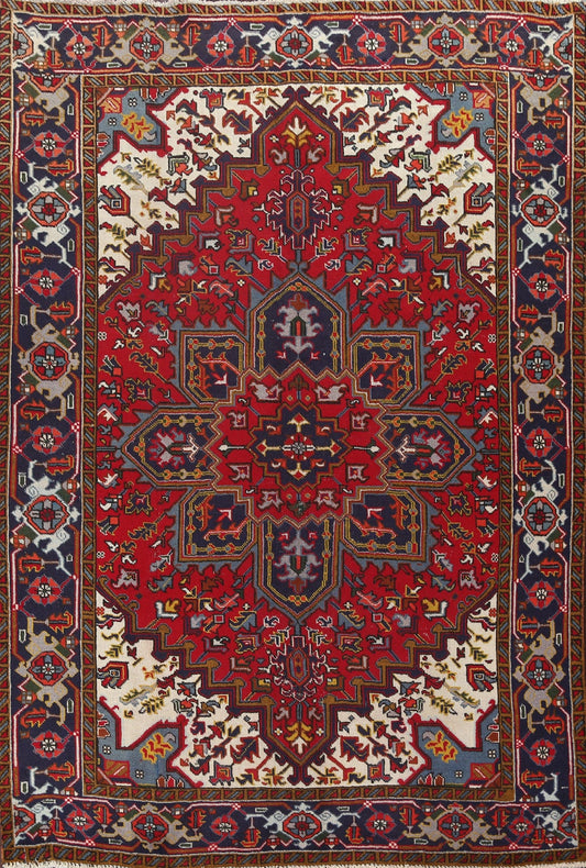 Red Heriz Persian Area Rug 7x9