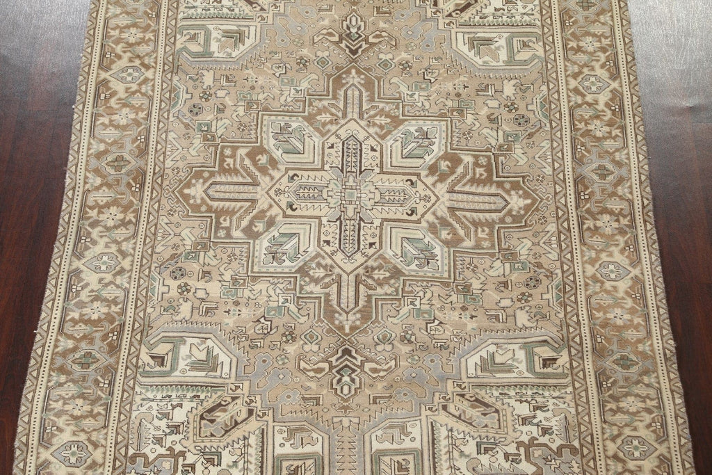 Geometric Heriz Persian Wool Rug 6x9