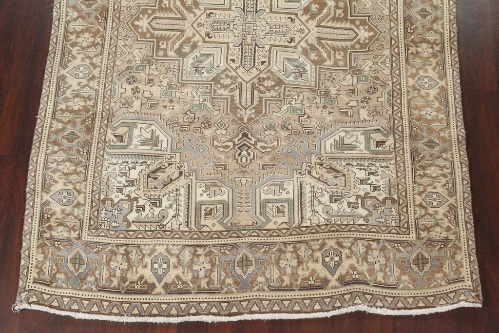 Geometric Heriz Persian Wool Rug 6x9