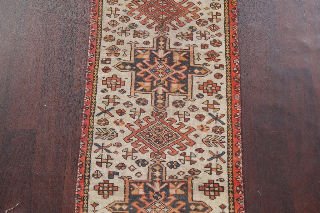 Vintage Gharajeh Persian Runner Rug 2x9