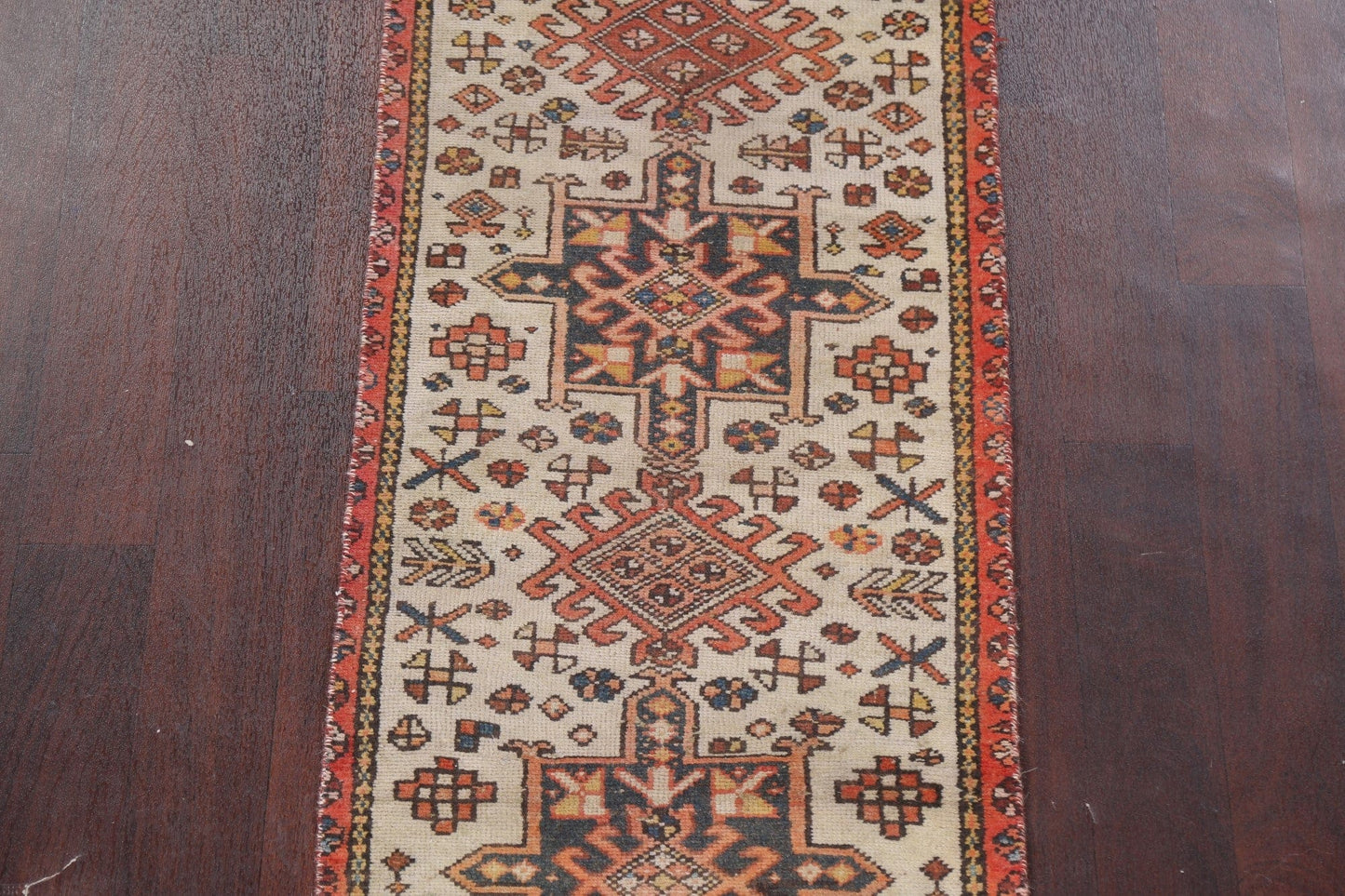 Vintage Gharajeh Persian Runner Rug 2x9