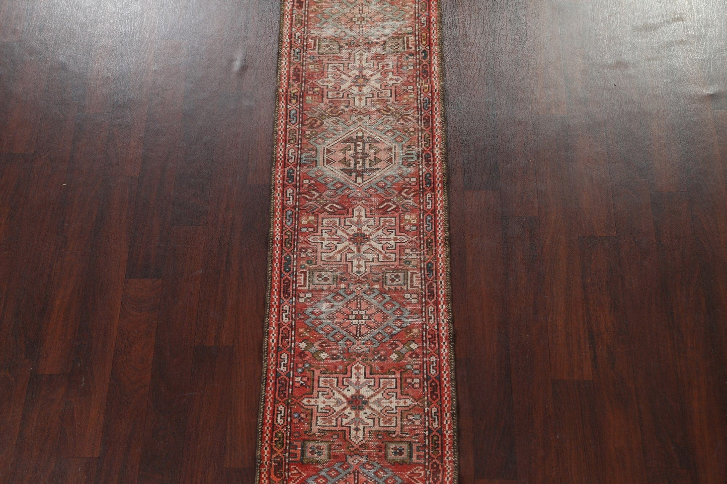 Antique Gharajeh Persian Runner Rug 2x11