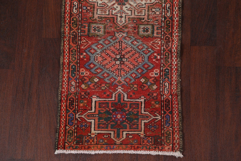 Antique Gharajeh Persian Runner Rug 2x11