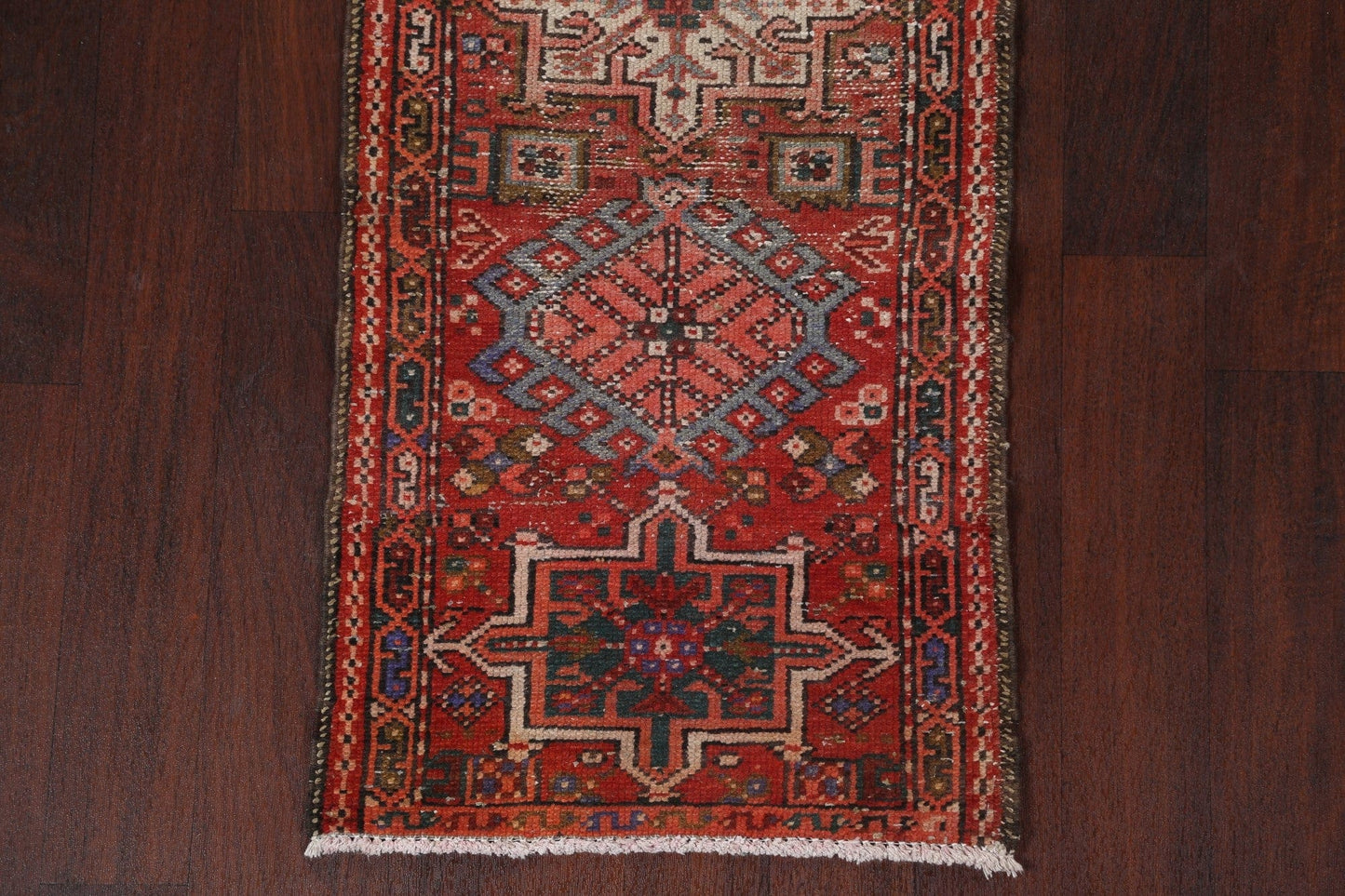 Antique Gharajeh Persian Runner Rug 2x11