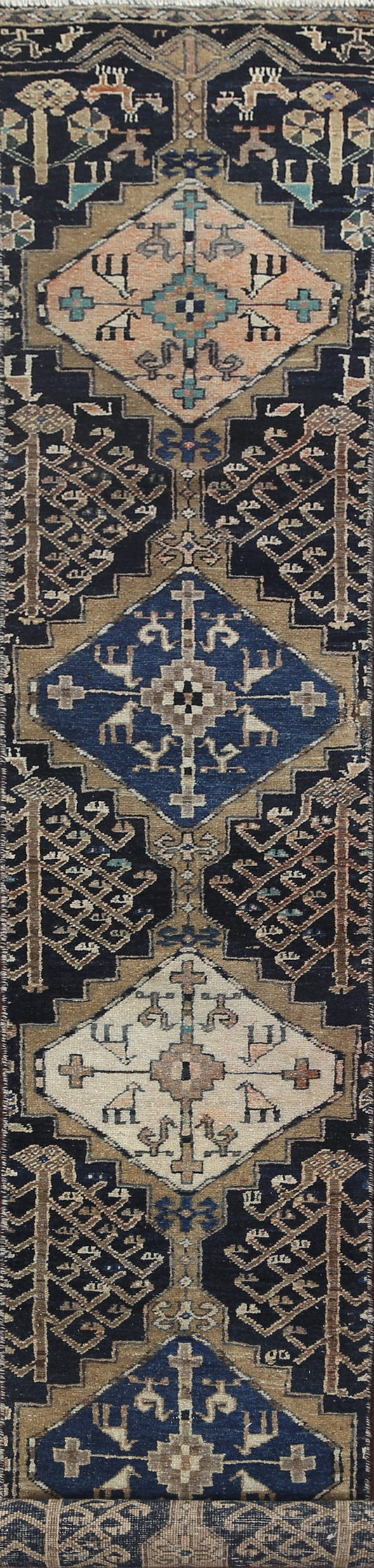 Handmade Ardebil Persian Runner Rug 2x13