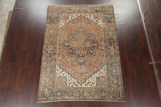 Geometric Heriz Persian Area Rug 6x9