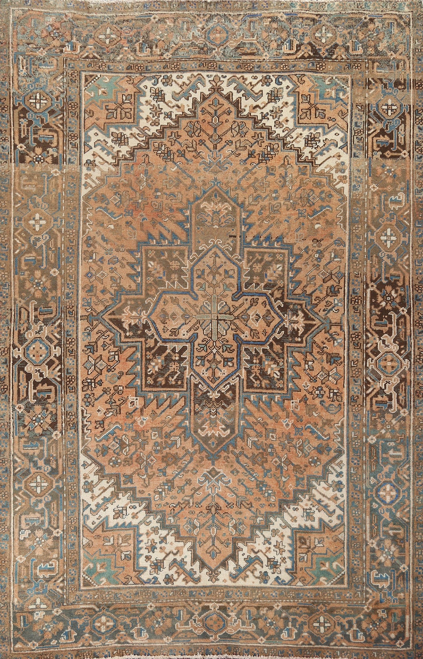 Geometric Heriz Persian Area Rug 6x9