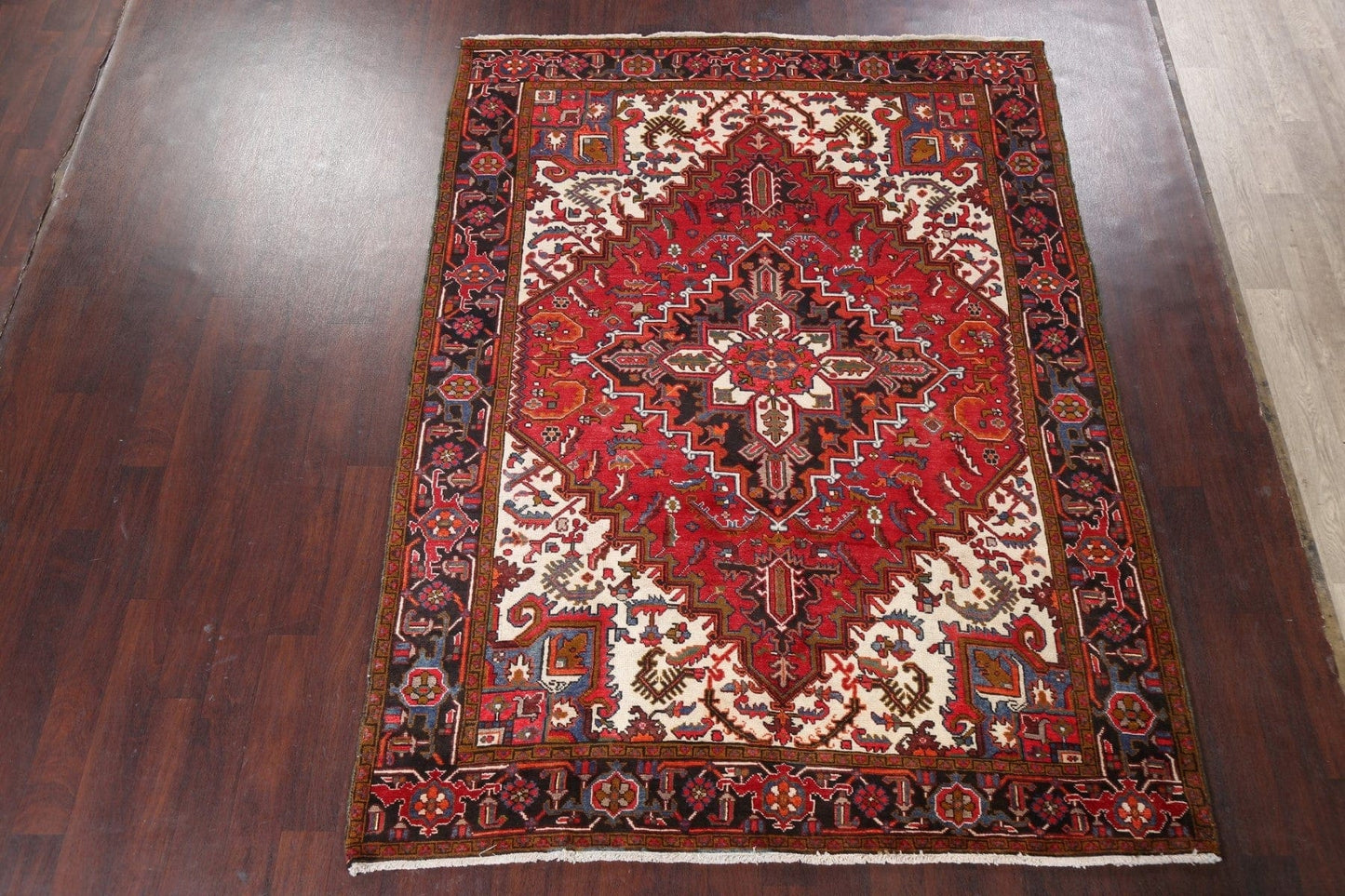 Geometric Heriz Persian Area Rug 7x9