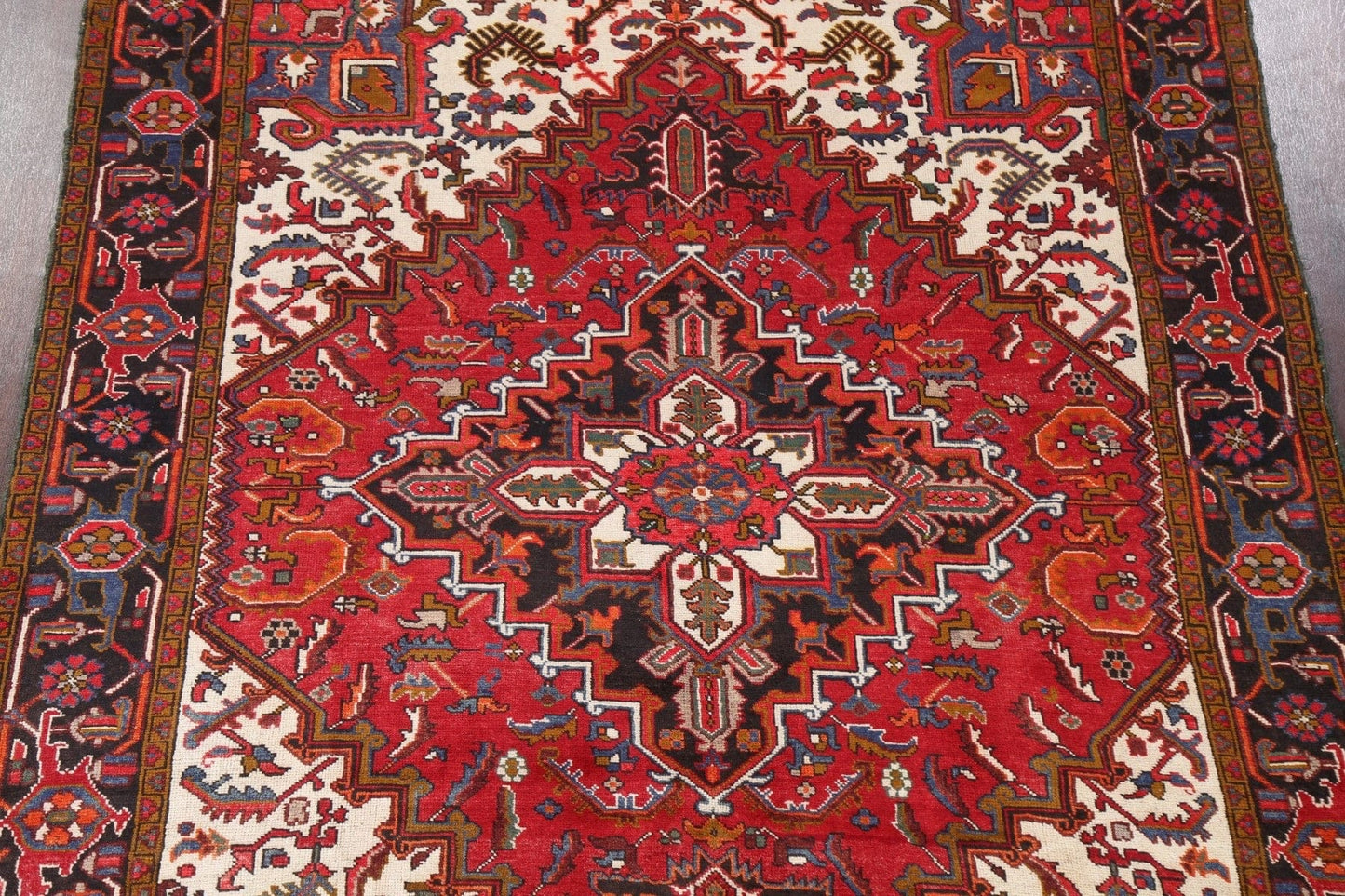 Geometric Heriz Persian Area Rug 7x9