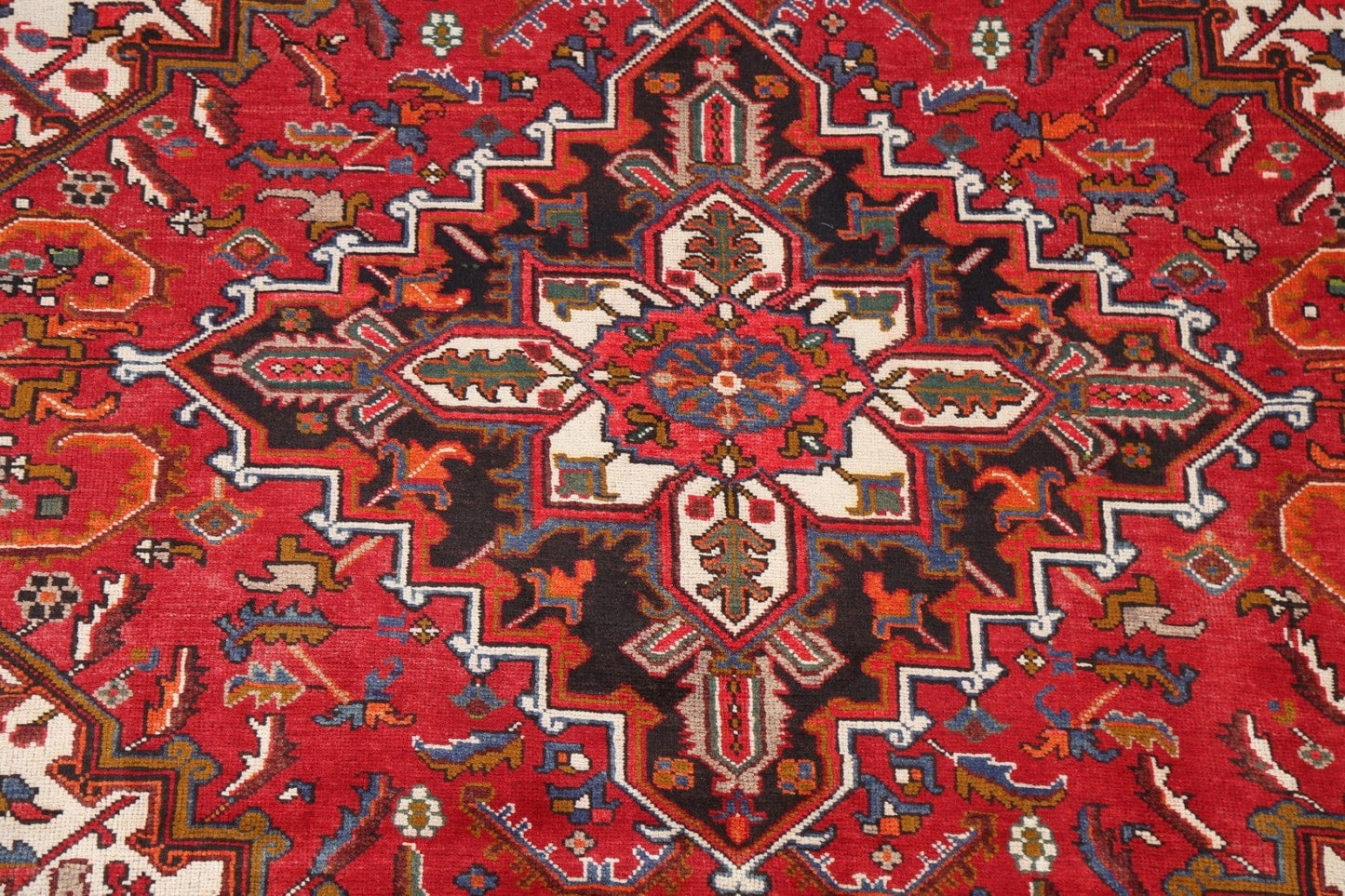 Geometric Heriz Persian Area Rug 7x9