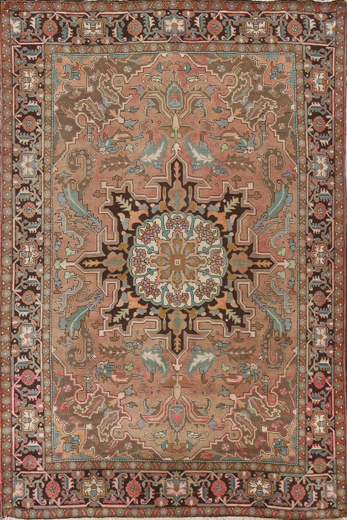 Handmade Wool Heriz Persian Rug 7x10