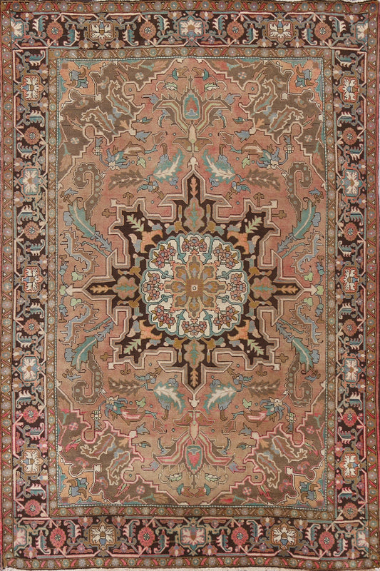 Handmade Wool Heriz Persian Rug 7x10