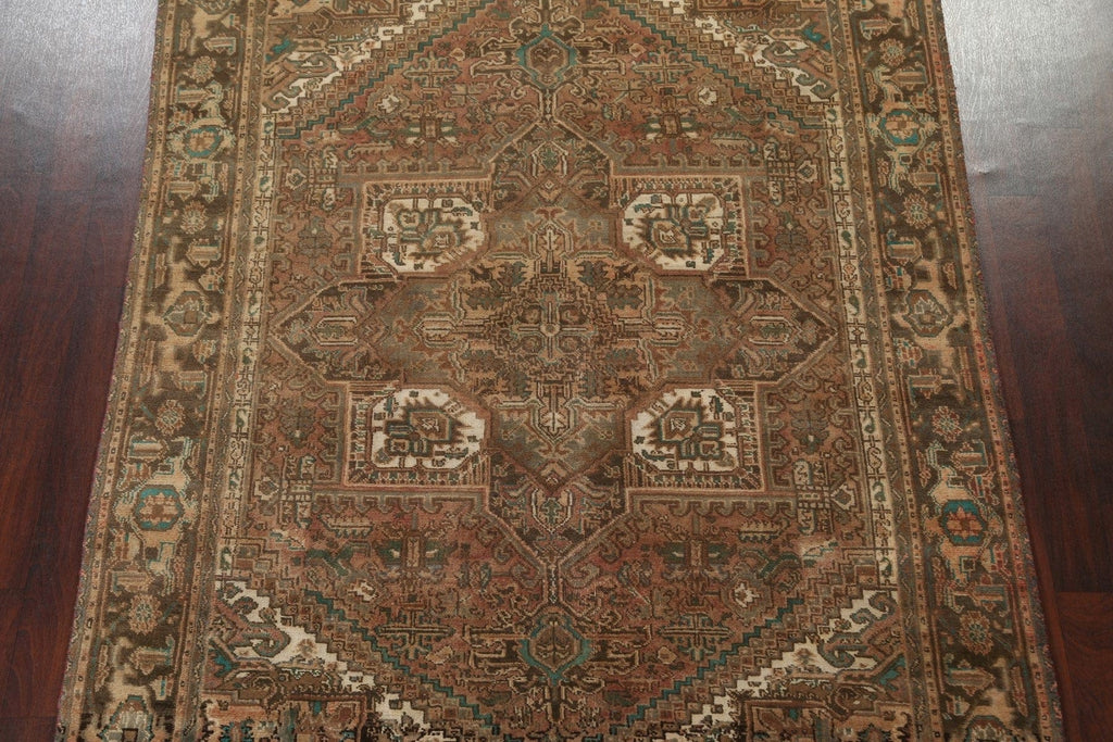 Handmade Wool Heriz Persian Rug 6x9