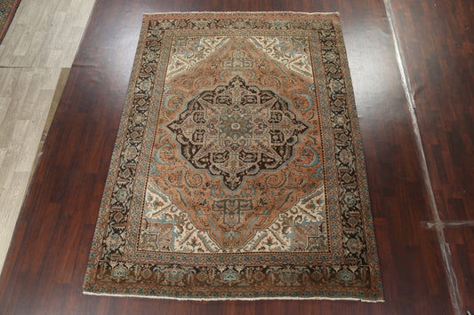 Handmade Wool Heriz Persian Rug 8x11