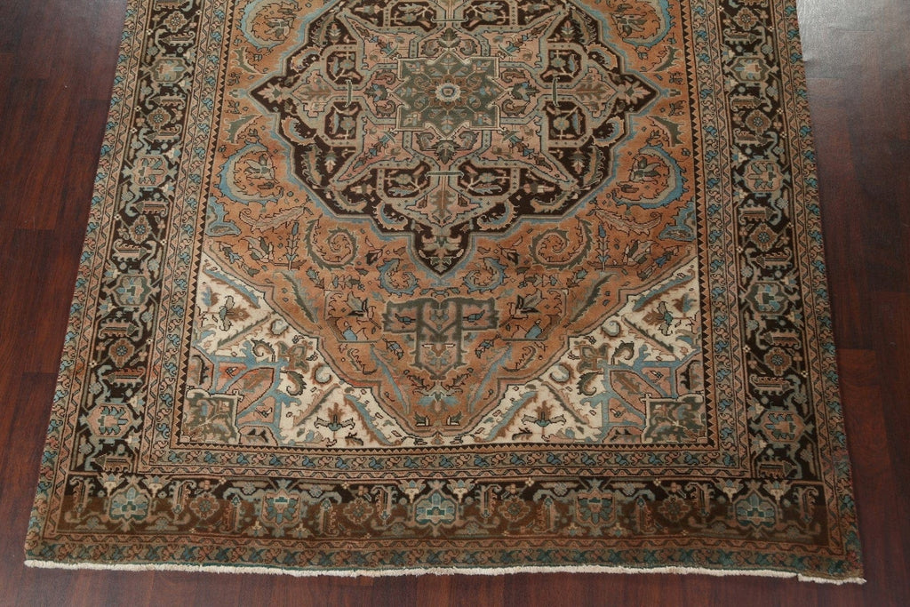 Handmade Wool Heriz Persian Rug 8x11