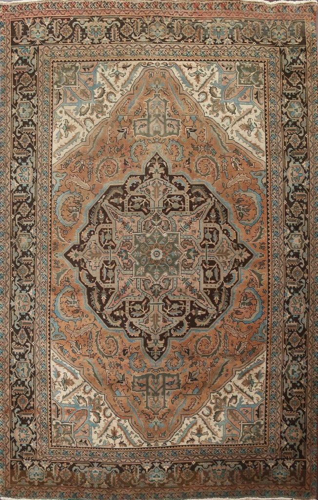 Handmade Wool Heriz Persian Rug 8x11