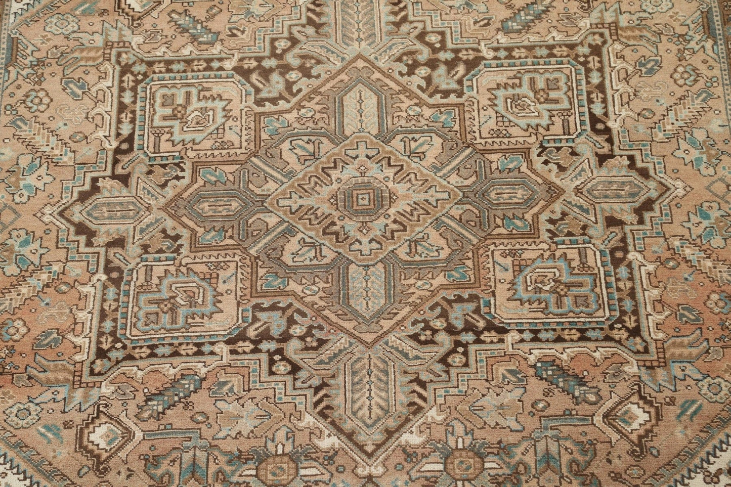 Geometric Heriz Persian Wool Rug 8x11