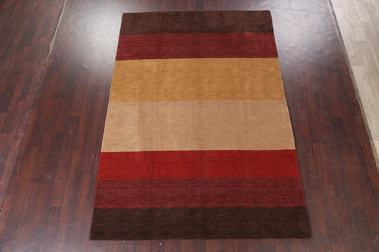 Striped Gabbeh Oriental Area Rug 7x10