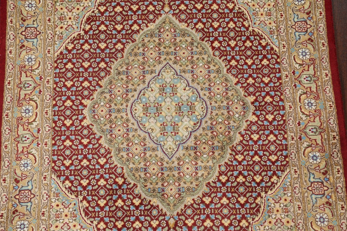 Vegetable Dye Tabriz Mahi Handmade Rug 4x6