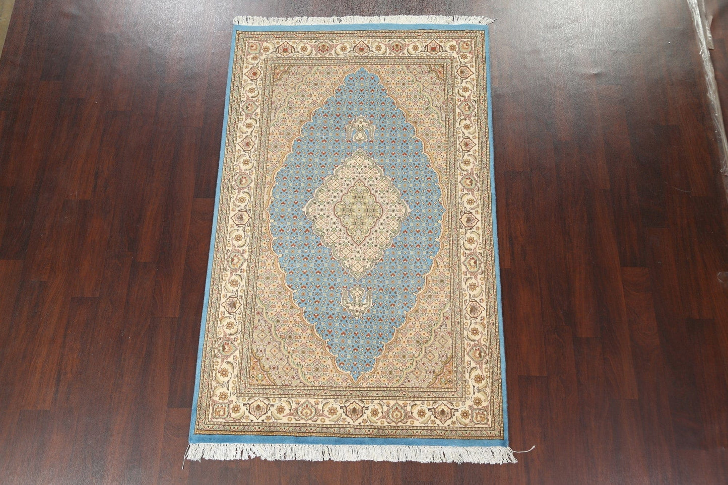 Vegetable Dye Tabriz Mahi Handmade Rug 4x7