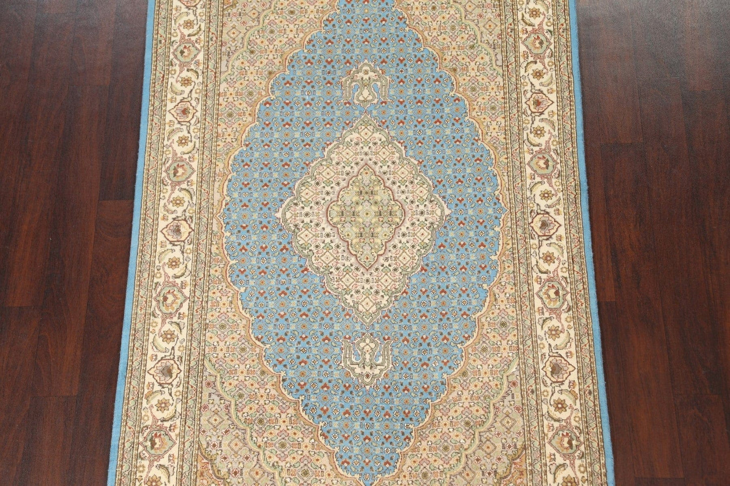 Vegetable Dye Tabriz Mahi Handmade Rug 4x7