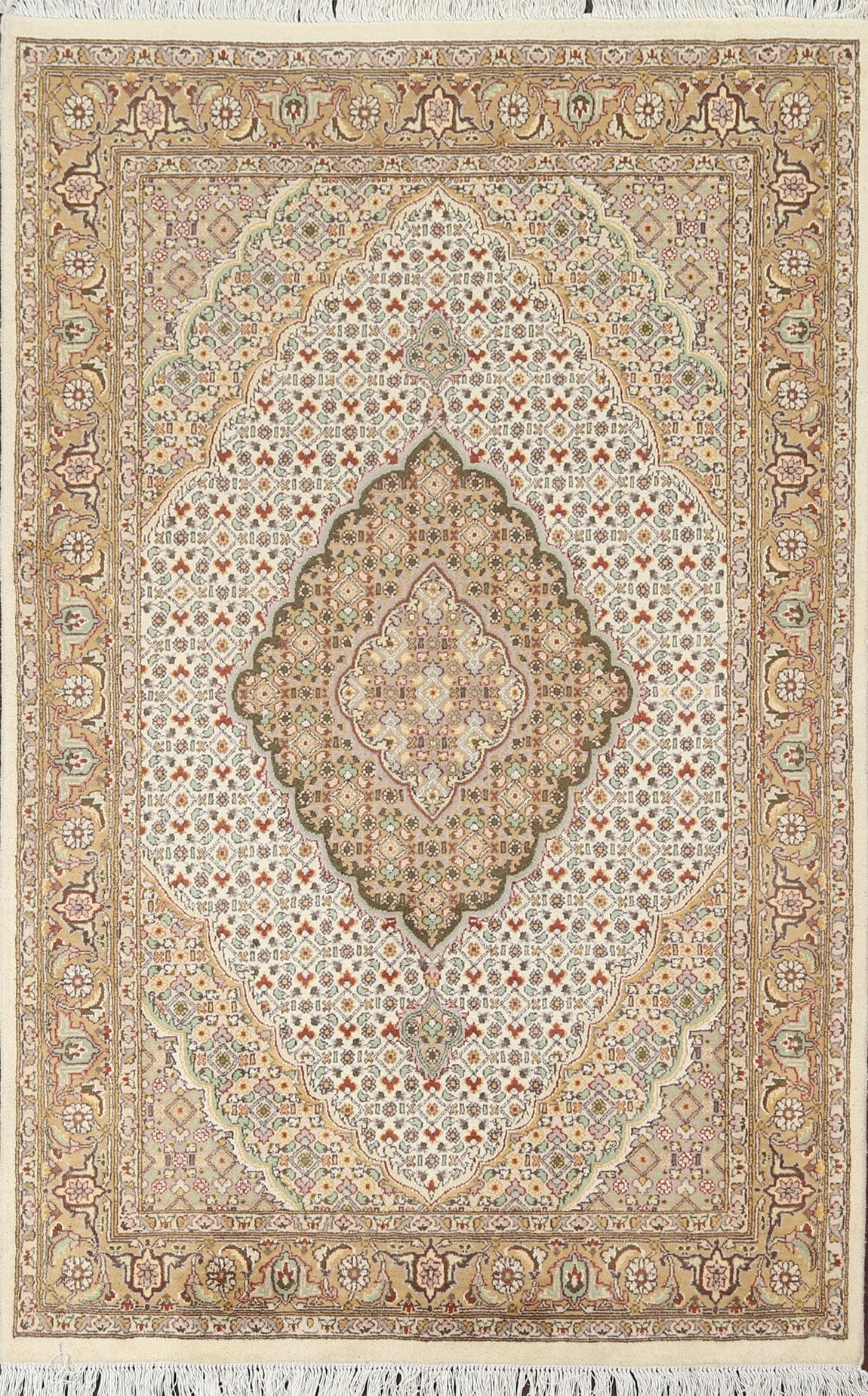 Vegetable Dye Tabriz Mahi Area Rug 4x6