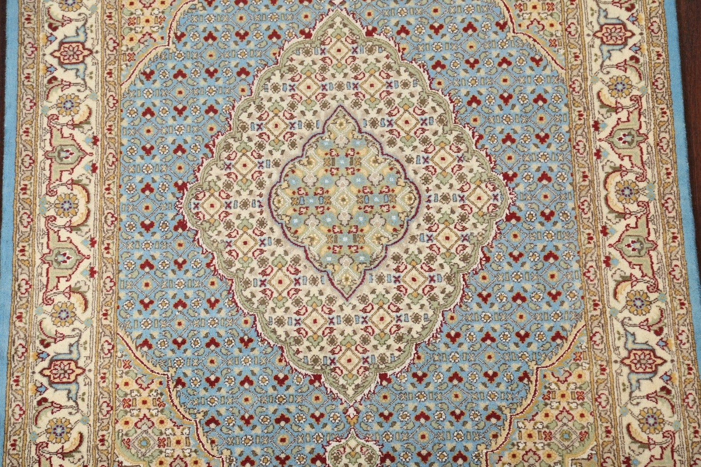 Vegetable Dye Tabriz Mahi Handmade Rug 4x6