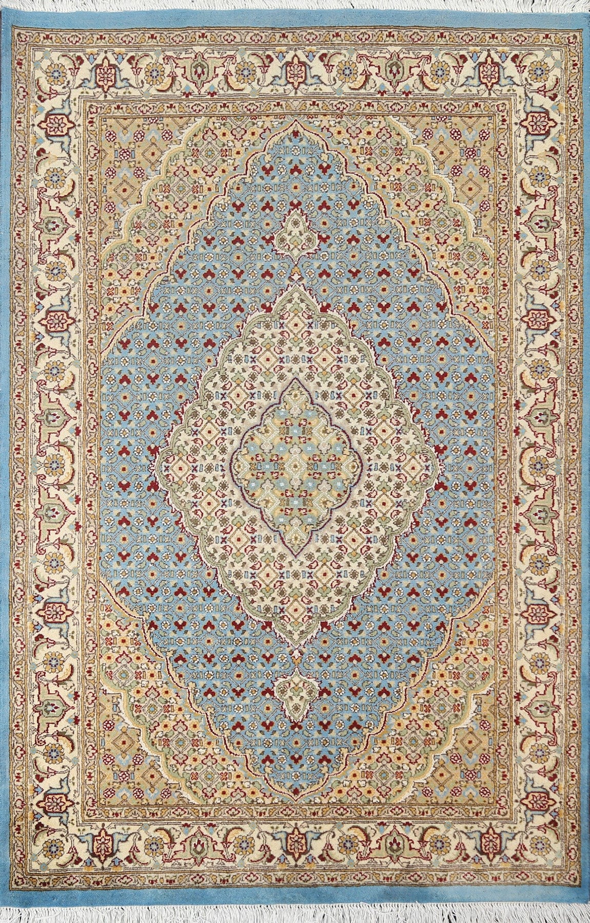 Vegetable Dye Tabriz Mahi Handmade Rug 4x6